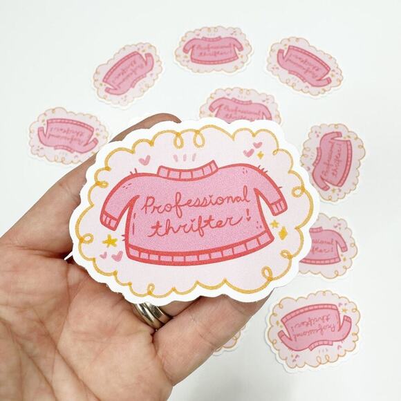 2/$24 NEW Professional Thrifter Sticker, Thrifting Reselling Gift - Picture 1 of 9